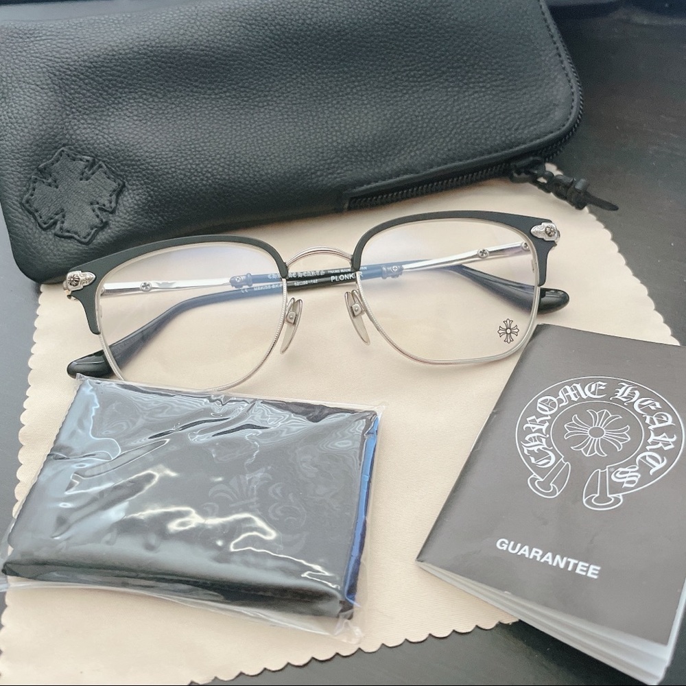 New！CHROME HEARTS Glasses｜PLONKER MBK/SS-BK-P 52mm｜Shipped from Japan